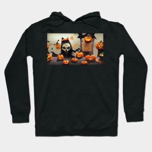 Spooky couple in the pumpkin patch Hoodie